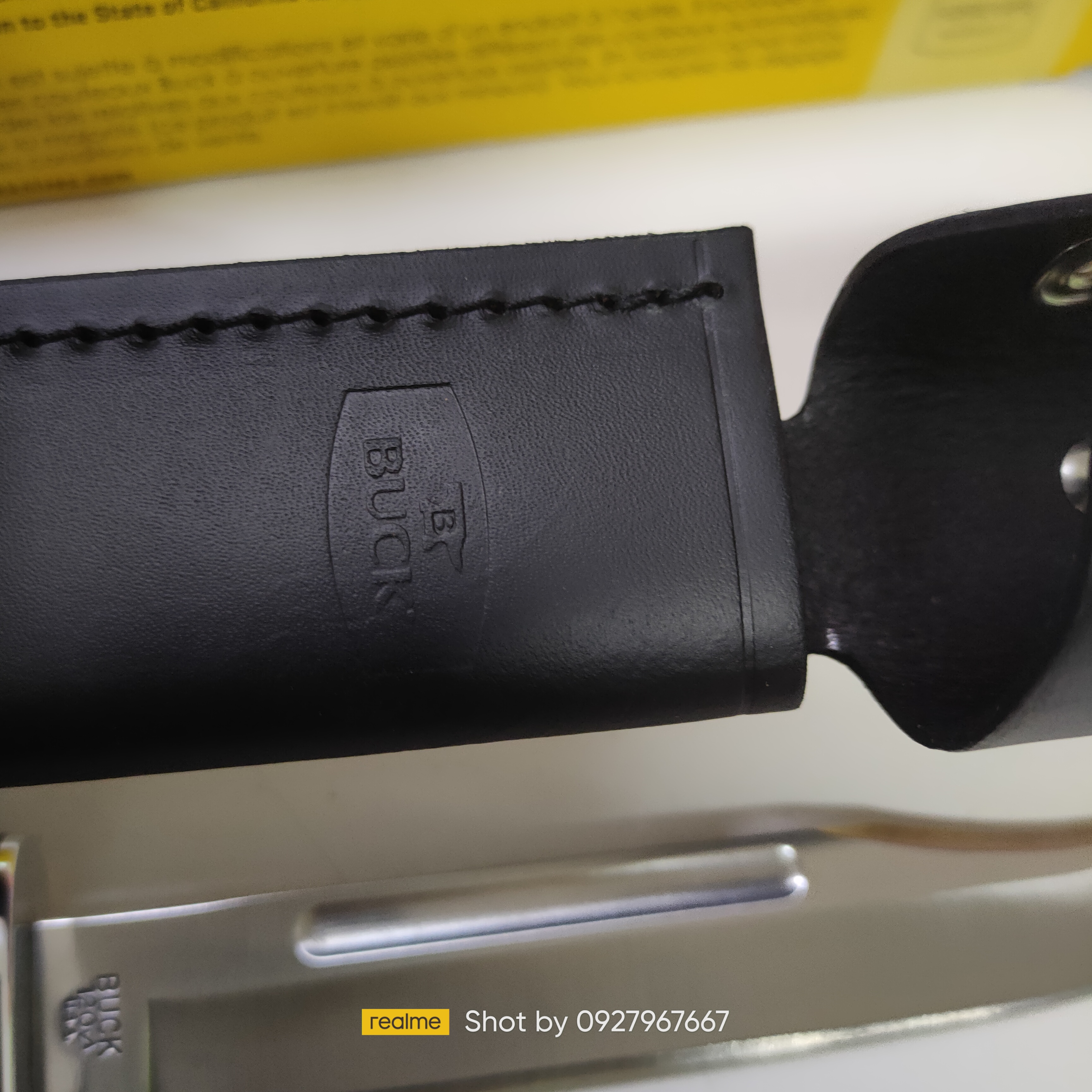 มีดใบตาย Buck 120 General Hunting Knife Fixed 7-3/8" Blade, Black Phenolic Handles - 2542