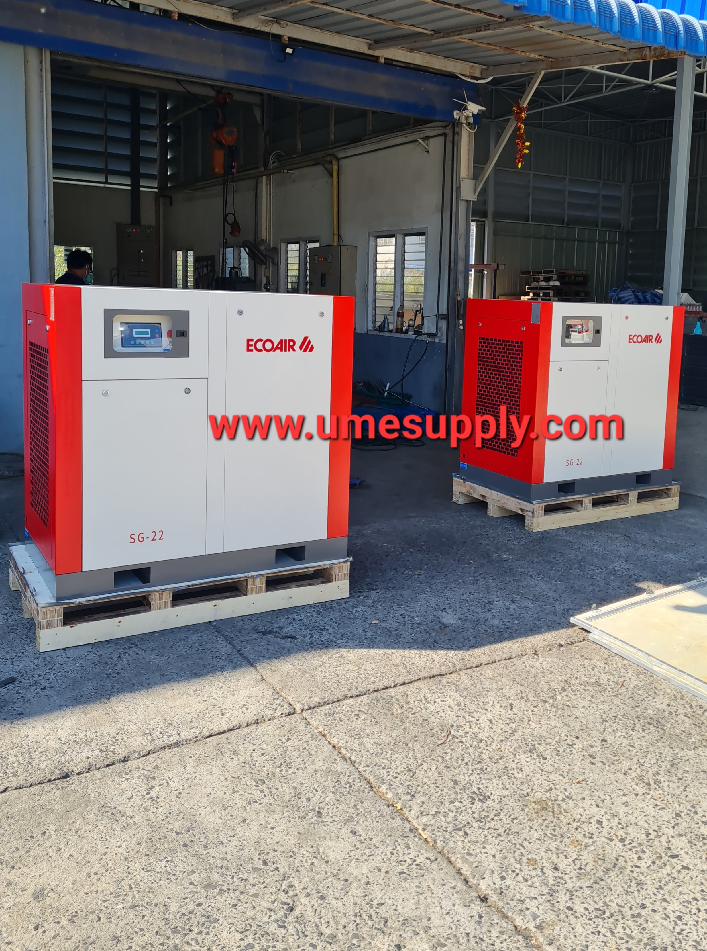 "ECOAIR" SG-22 ,30HP SCREW AIR COMPRESSOR.คอมเพรสเซอร์แบบสกรู