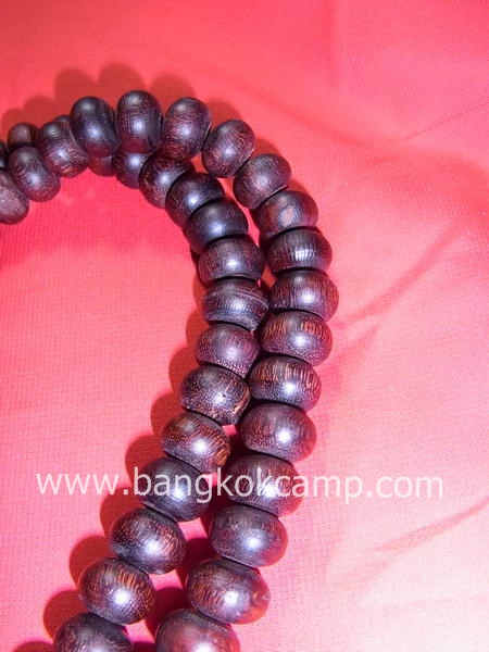 ไม้มงคลหายาก... ประคำ(ไม้แก่นมะขาม) ลายสวย ความยาว18นิ้ว พร้อมหัวขุน...ไม้แก่นมะขามแท้ทุกเม็ด (CN003s)