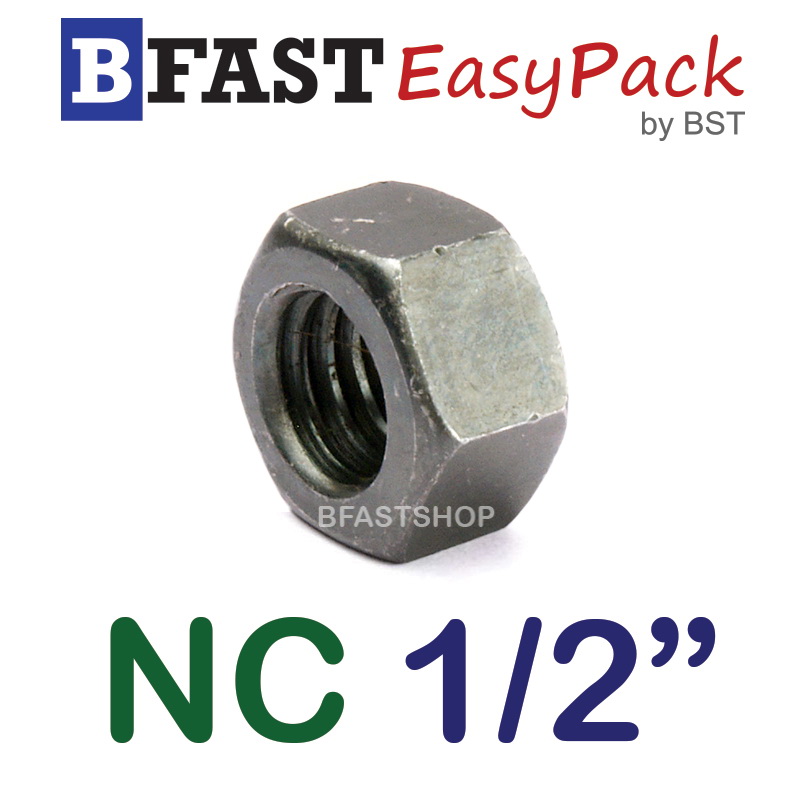 หัวน็อต NC 1/2"-13 ขอบ 19.05 mm. หนา 11.11 mm. (8 ตัว/ถุง)