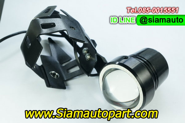 ไฟตัดหมอกมอเตอร์ไซค์รุ่น U-6 ไฟสะท้อนในเลนส์สีฟ้า ไฟวงแหวนสีขาว จำวนน 1 คู่ แถมสวิทซ์ 1 ตัว