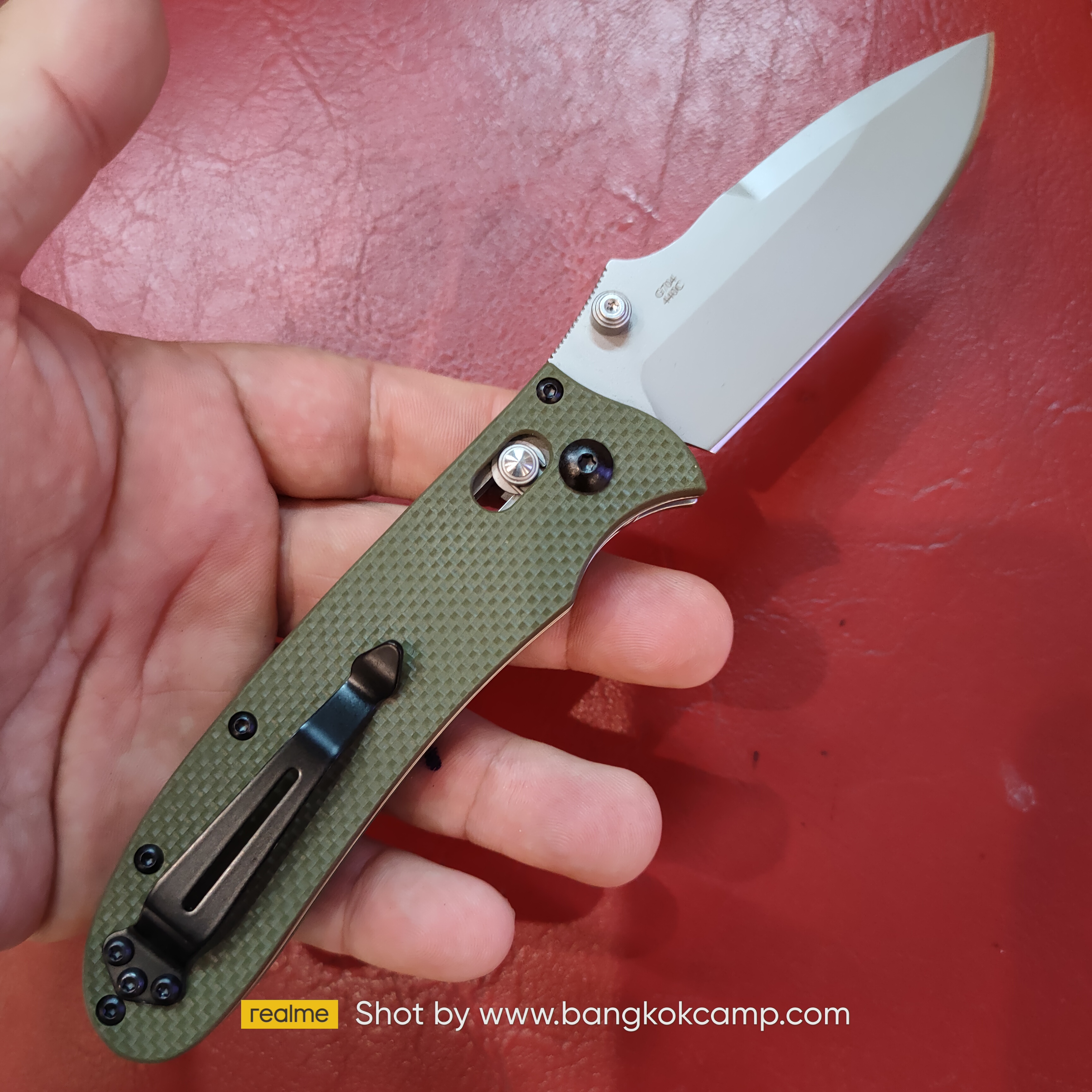 มีด GANZO ใบมีด440 G704-GB (เขียว)