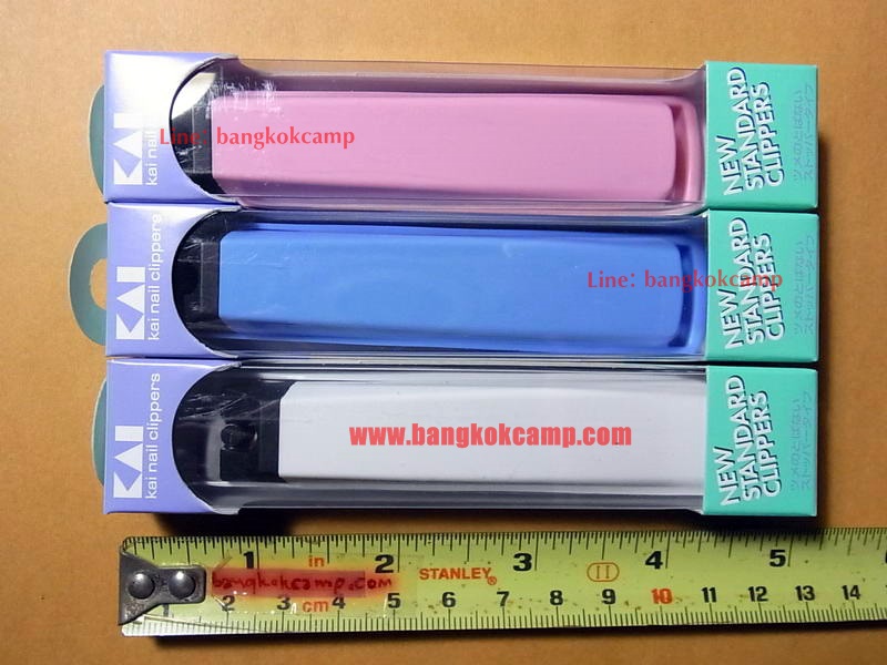 กรรไกรตัดเล็บญี่ปุ่น ยี่ห้อ KAI ของใหม่ แท้ Made in Japan ขนาด10.5ซม. ปากตรง (สีชมพู)