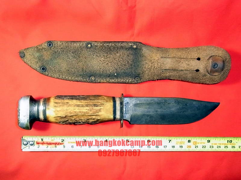 มีดพกเยอรมัน ด้ามเขากวาง ตราม้า F.ESSER&CIA SOLINGEN Made in GERMANY เก่าเก็บ (Vintage solingen knife) สภาพสมบูรณ์ หายาก