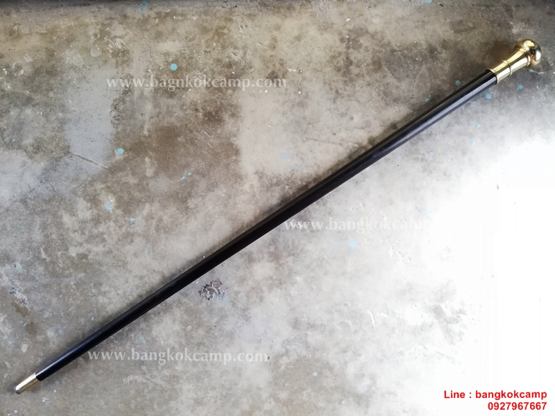 ไม้ตะพด (แบบ 23 ) หัวทองเหลือง ทรงแป้น ร.5 ปราบฮ่อ