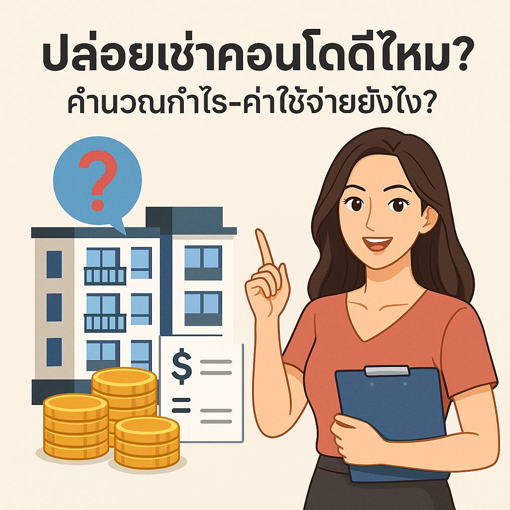 ปล่อยเช่าคอนโดดีไหม? คำนวณกำไร-ค่าใช้จ่ายยังไงให้คุ้ม