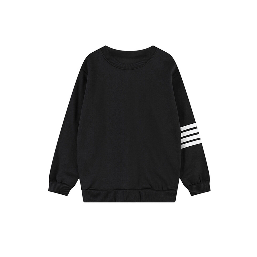Jetting Buy Women Casual Sweatshirt Long Sleeve Stripe Black