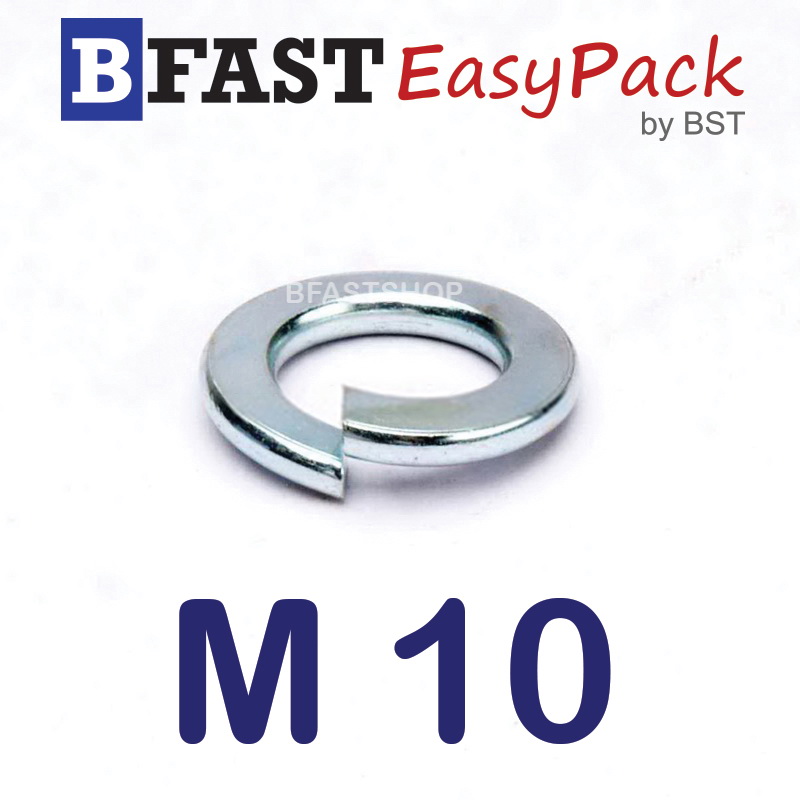 แหวนสปริง M10 (3/8") ชุบขาว (40 ตัว/ถุง)