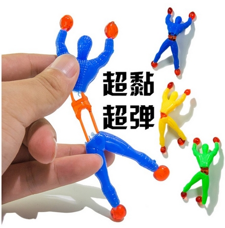 สไปเดอร์แมน ปีนกำแพง ตุ๊กตาปีนกำแพง ของเล่น ปาติดกำแพง Sticky Toy ยืด ตัวยืด ไต่กระจก ตัวเหนียว Spiderman climb wall