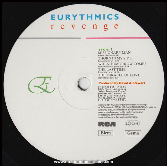 Eurythmics - Revenge