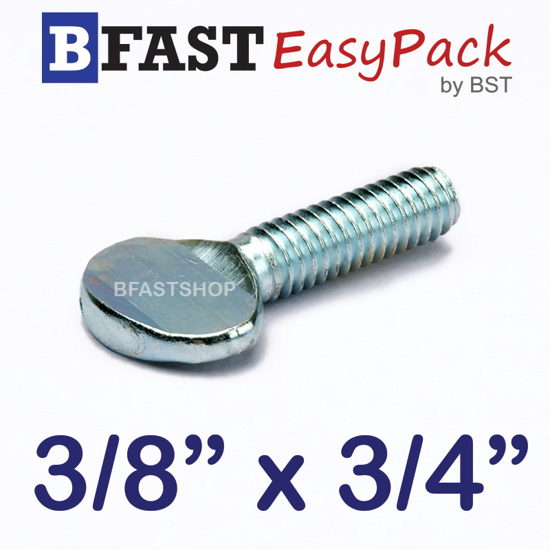 สกรูหางปลาแบน 3/8" x 3/4" (4 ตัว/ถุง)