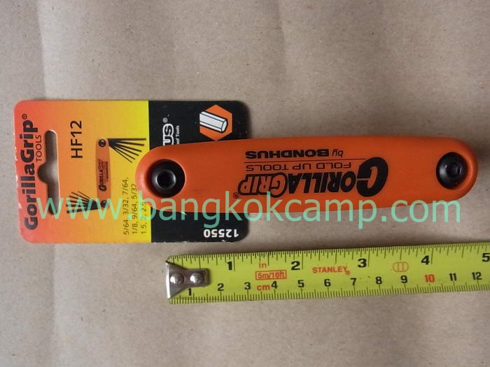 ประแจหกเหลี่ยม แบบพับ BONDHUS GorillaGrip (สีส้ม) ...Made in USA