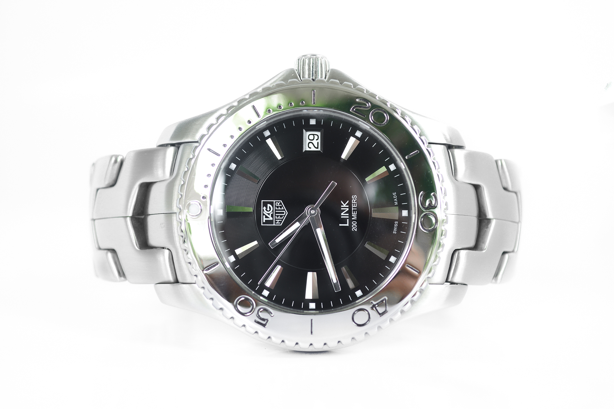 Tag Heuer New Link King size Quartz หน้าดำ (Sold)
