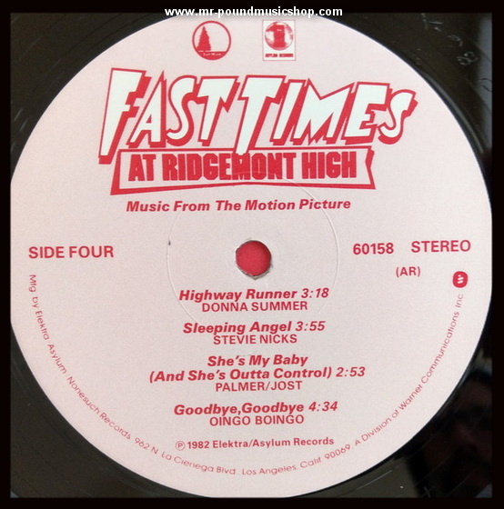 Various Artists - Fast Times At Ridgemont High • Music From The Motion Picture