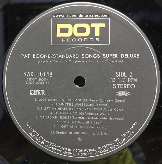 Pat Boone - Standard Songs Super Deluxe