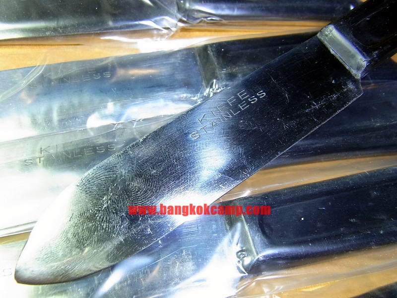 มีดญี่ปุ่น KIFFE ปี1960 สมัยสงครามเวียดนาม ใหม่เก่าเก็บ ไม่ผ่านการใช้ (Mess Stainless knife Japan Kiffe stamped Vintage on Vietnam or Korean war.)