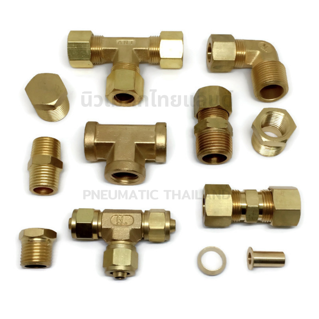 ข้อต่อสามทางตาไก่ทองเหลือง 3/8"