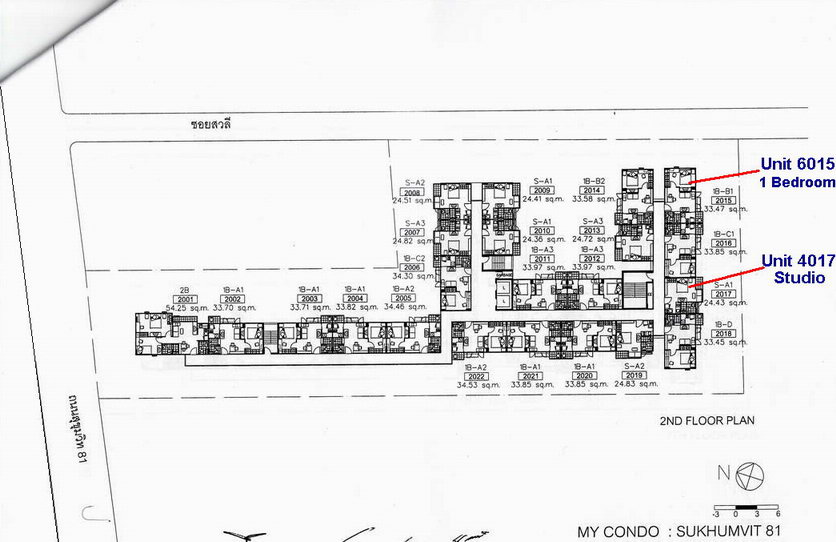 ขายพร้อมผู้เช่า เพิ่งตกแต่งใหม่ My Condo Sukhumvit 81 (มายคอนโด สุขุมวิท 81) ห้องเลขที่ 44/26(3004) ชั้น 3 พื้นที่ 34.81 ตรม.