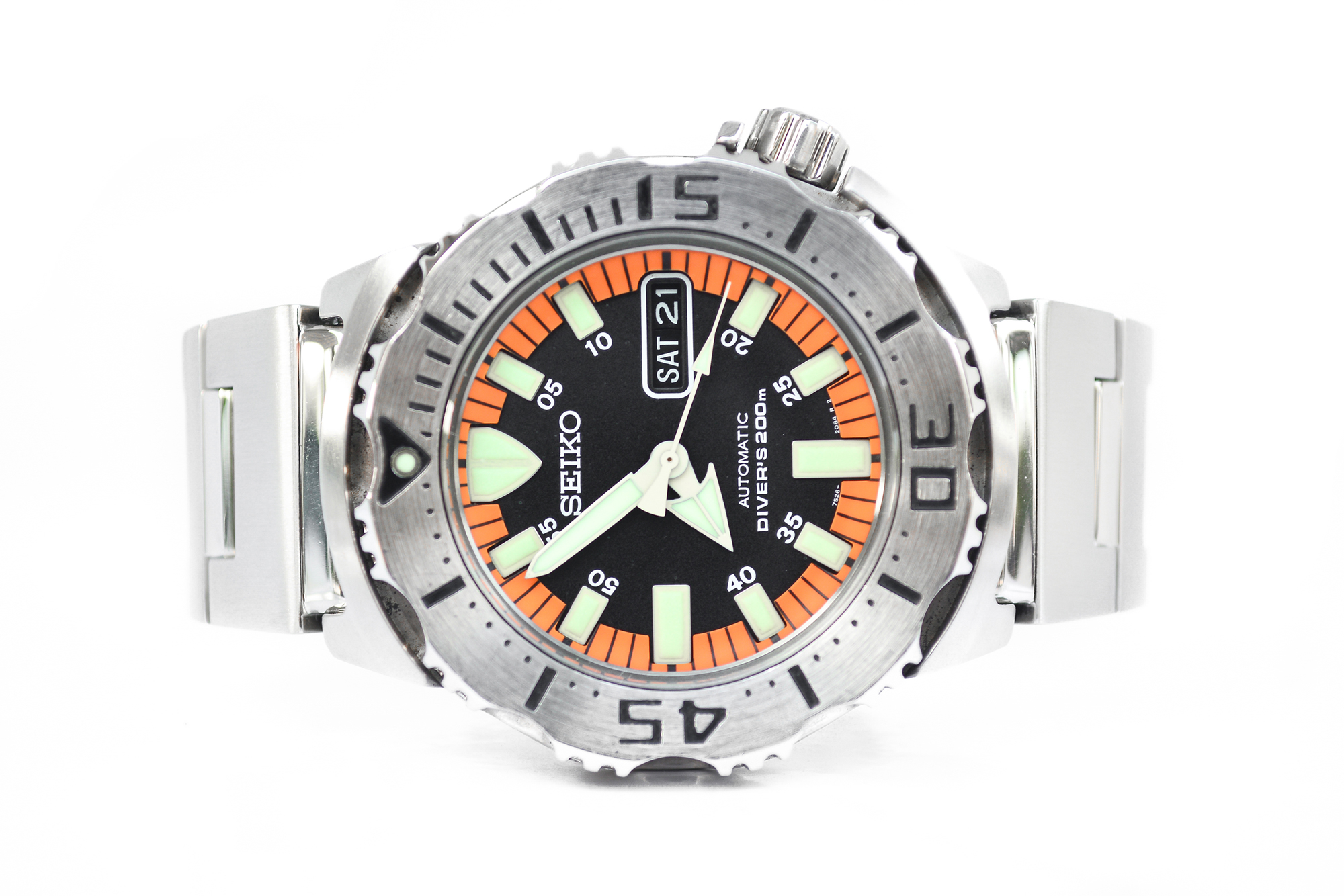 Seiko Monster Face off Automatic หน้าดำ สายเหล็ก (Sold)