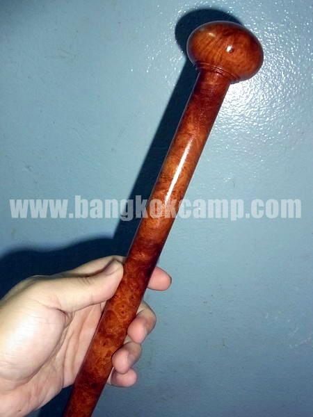 ไม้หายาก... ไม้ตะพด(ไม้ปุ่มประดู่, ปมประดู่) ลายสวยมาก หัวไม้ทรงลูกจันทร์ ปลายทองเหลือง