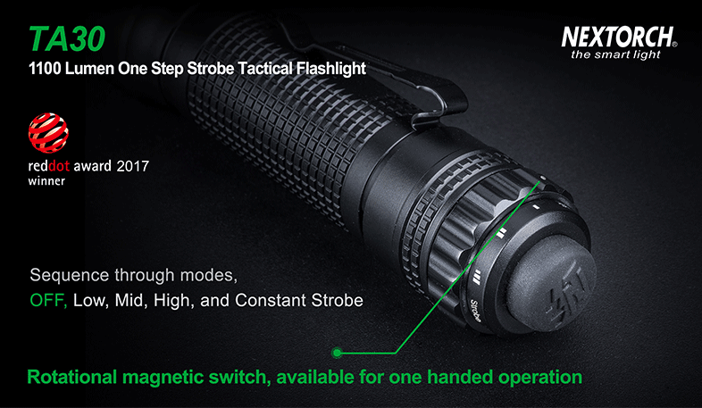 ไฟฉาย Nextorch TA30 1100 Lumens One Step Tactical Flashlight