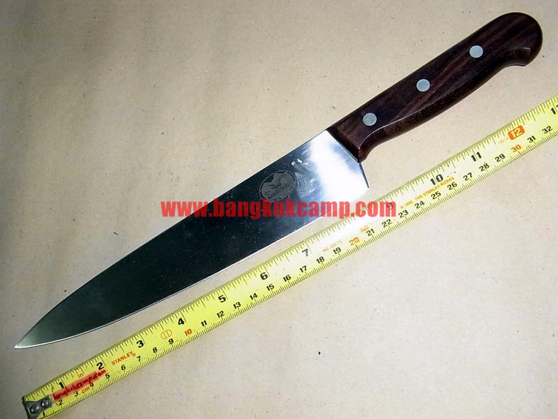 มีด Victorinox ใบมีด22cm. (8.75นิ้ว) ด้ามไม้ Made in Switzerland ใหม่ แท้ (5.2000.22)