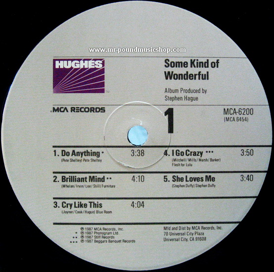 Various Artists - Some Kind of Wonderful (Music From The Motion Picture Soundtrack)