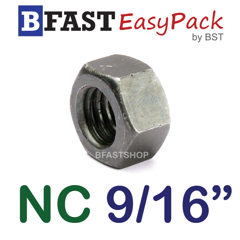 หัวน็อต NC 9/16"-12 ขอบ 22.22 mm. หนา 12.3 mm. (5 ตัว/ถุง)