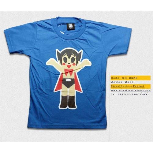 T-Shirt เสื้อยืดเด็ก เสื้อยืดกันดั้ม Jetter Mars เจ็ตเตอร์ มารุส เจ้าหนูจอมพลัง (Zaku II) สุดเท่ห์ สีฟ้า จากร้าน GUNZU เสื้อยืดเด็ก!! Asia Street Fashion