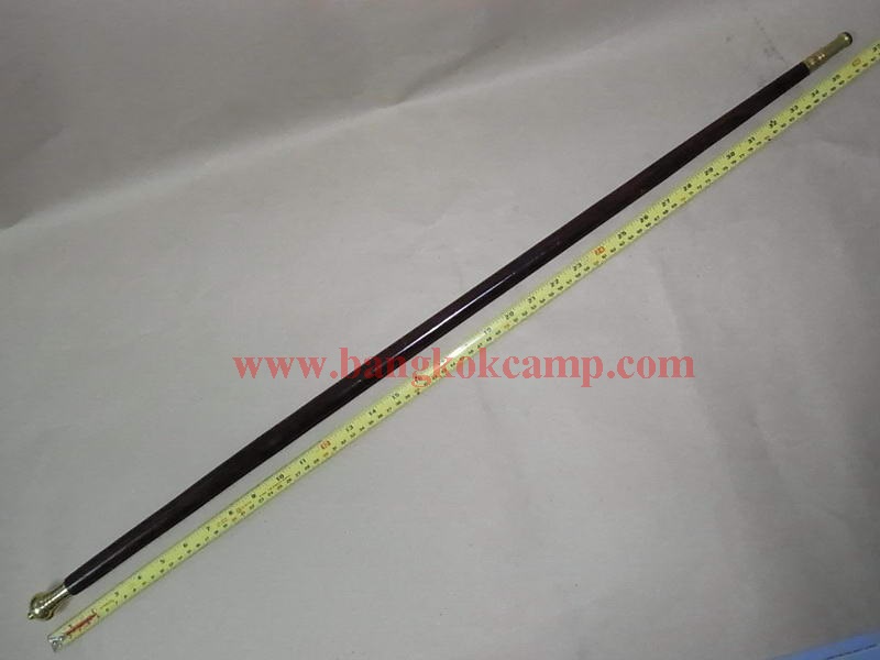 ไม้มงคลหายาก... ไม้ตะพด(ไม้แก่นมะขาม) หัว+ท้ายทองเหลือง ลายไม้สวย