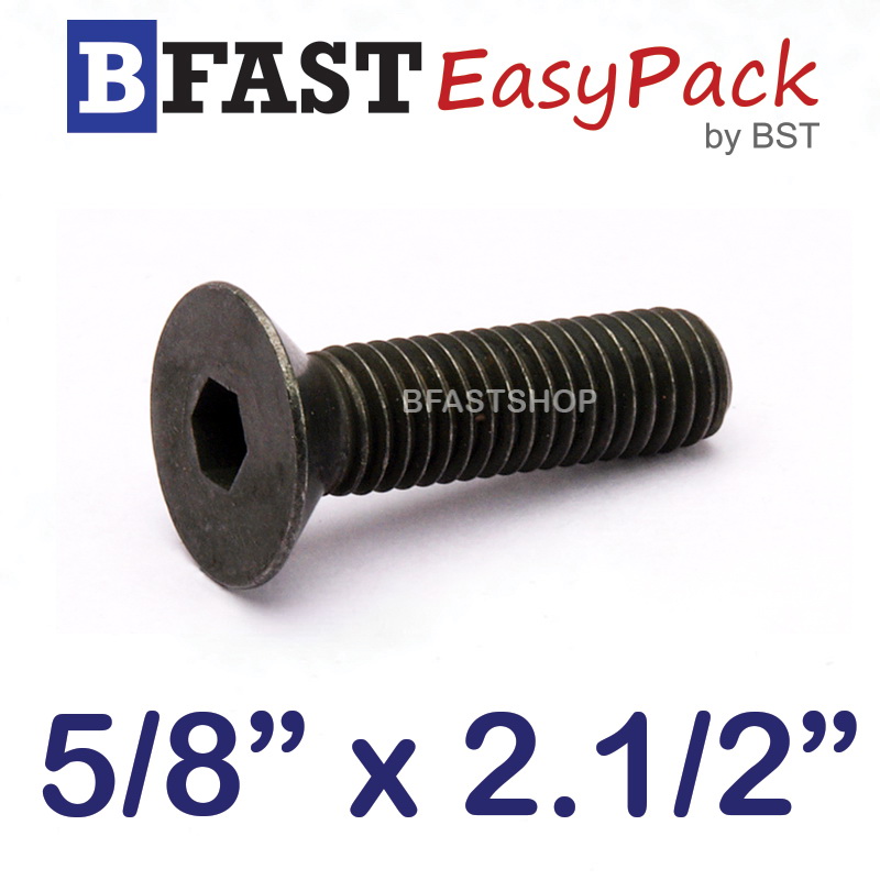 สกรูหัวจมเตเปอร์ดำ 5/8" x 2.1/2"