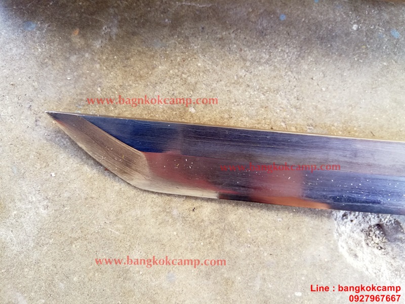 ดาบซามูไร (ยาว) ใบมีดเป็นเหล็กลาย (ใบมีดดามัสกัส) ลายมังกร