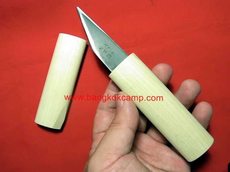 มีดคิริดาชิ (มีดญี่ปุ่น, มีดพกญี่ปุ่น) เหล็กคมมากๆ ด้าม+ฝักไม้ญี่ปุ่น Made in Japan ใหม่ แท้