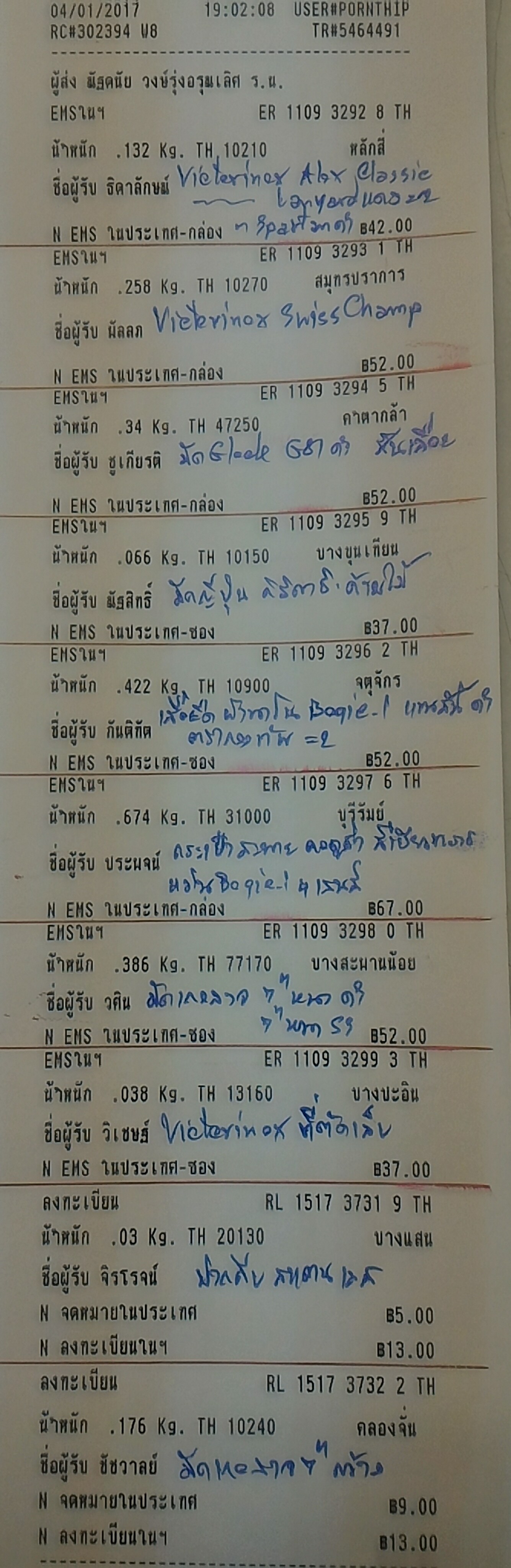 ใบเสร็จฯ มกราคม 2560