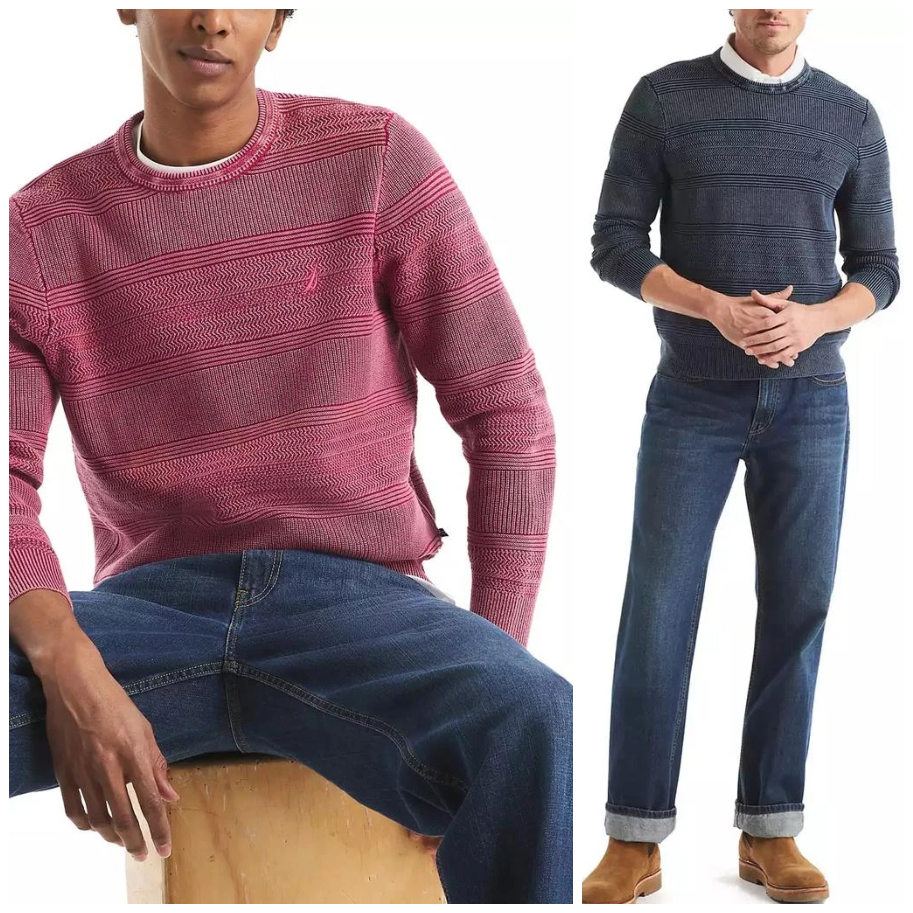 Nautica Stonewashed Crewneck Sweater