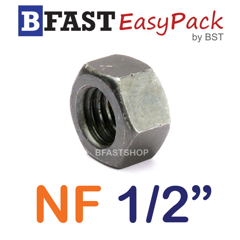 หัวน็อต NF 1/2"-20 ขอบ 19.05 mm. หนา 11.11 mm. (8 ตัว/ถุง)