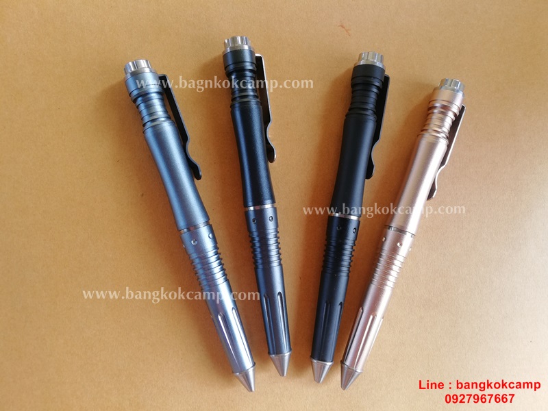 ปากกาแทคนิคอล Tactical Pen ปลายคาร์ไบท์ (กระแทกกระจกได้ แข็งมากใช้ขูด-เขียนโลหะได้) สีดำ