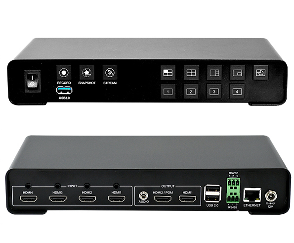 SC6D0N4 HDMI 4CH 1080P60 PVW + PGM OUTPUT Streaming Server