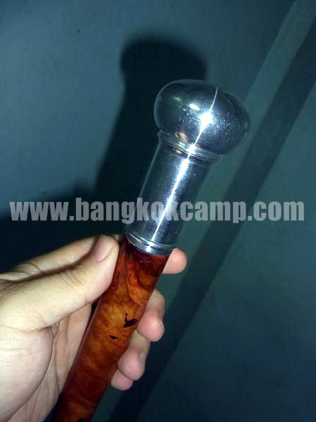 ไม้หายาก... ไม้ตะพด(ไม้ปุ่มประดู่, ปมประดู่) ลายสวยมาก หัว+ท้ายไททาเนียม หัวทรงลูกจันทร์