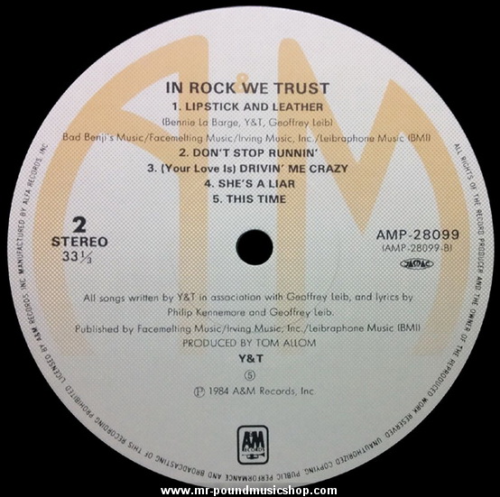 Y&T - In Rock We Trust