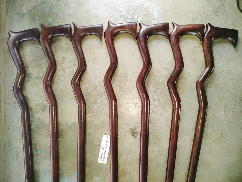 ไม้เท้า ไม้มะค่า ไม้ประดู่(ชุด9)