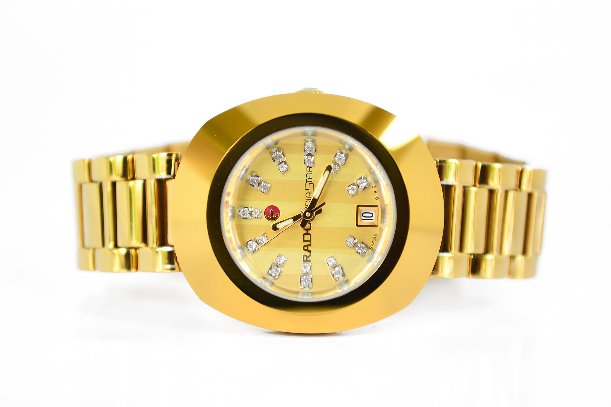 Rado Diastar พลอยคู่ lady auto สายหนา บานพับบีบ รุ่นใหม่ (Sold)