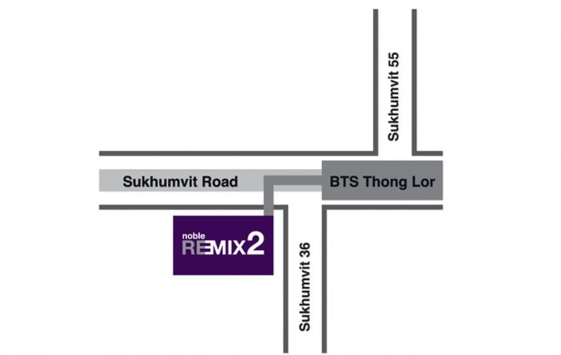 ให้เช่าคอนโด Noble Remix 2 (โนเบิล รีมิกซ์ 2) ห้องขนาด 54.11 ตร.ม. 1 ห้องนอน 1 ห้องน้ำ