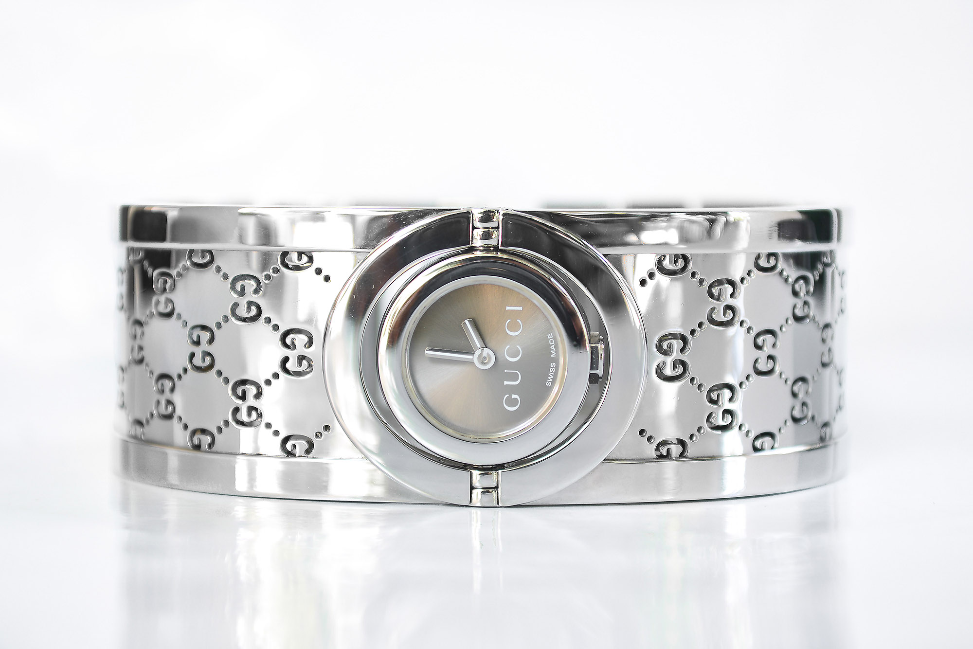 Gucci Twirl Ladies Small Stainless Steel หน้าน้ำตาล (Sold)