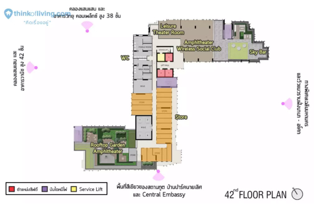 ขาย / เช่า Life One Wireless (ไลฟ์ วัน ไวร์เลส) แยกเพลินจิต ห้อง#A19B19 ห้องขนาด 28.29 ตรม. ชั้น 19 สตูดิโอ วิวสุดยอด