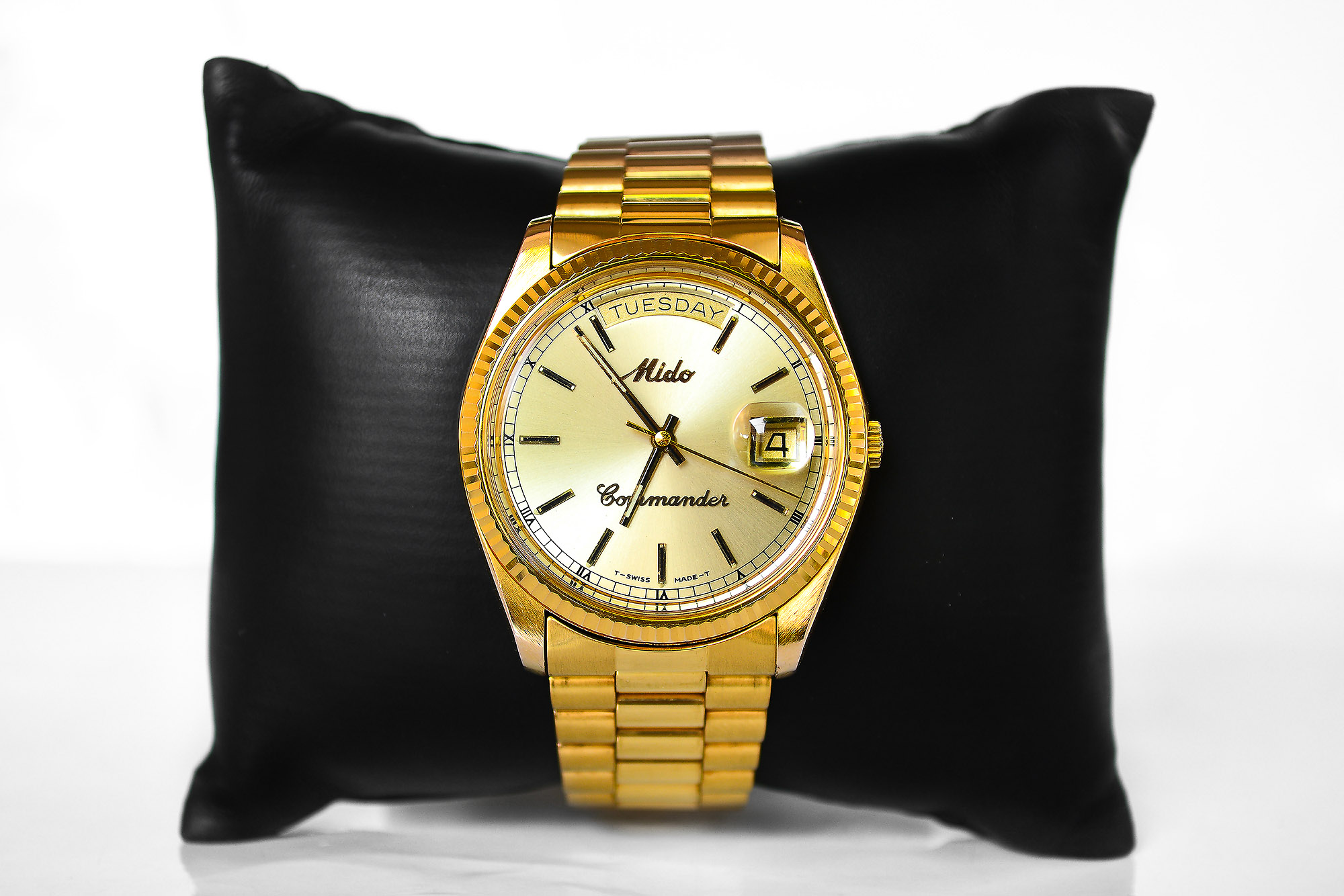 Mido Commander เรือนทอง daydate ขอบหยัก (Sold)