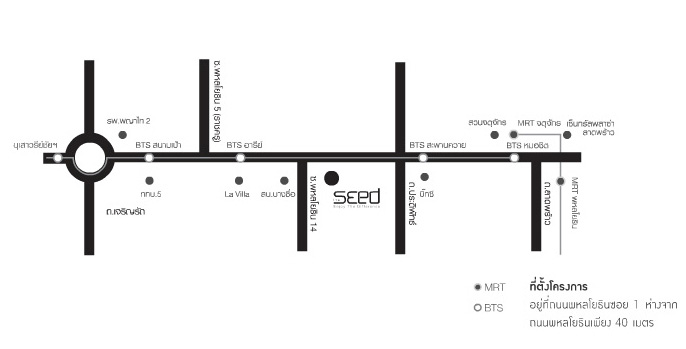 คอนโด The Seed พหลโยธิน 14 ให้เช่า 14000 ต่อเดือน พื้นที่ 37 ชั้น 3 1 นอน 1 น้ำ ใกล้ BTS สะพายควาย ,อารีย์ เดินเพียง 50 เมตร