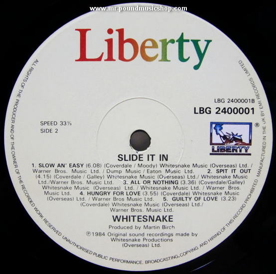 Whitesnake - Slide It In