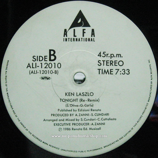 Ken Laszlo - Tonight (Remix)