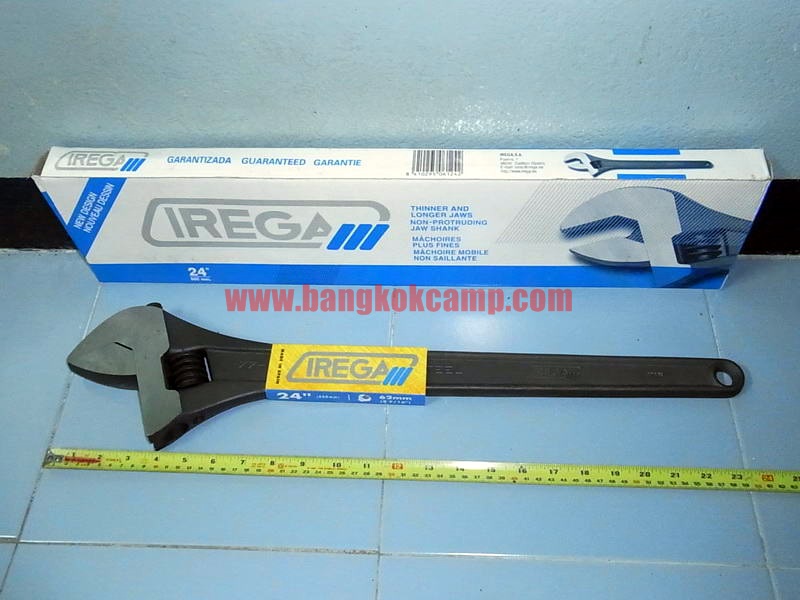 ประแจเลื่อน IREGA ขนาด 24 นิ้ว สเปน Made in Spain ใหม่ แท้. (แพ็คฟ้า)